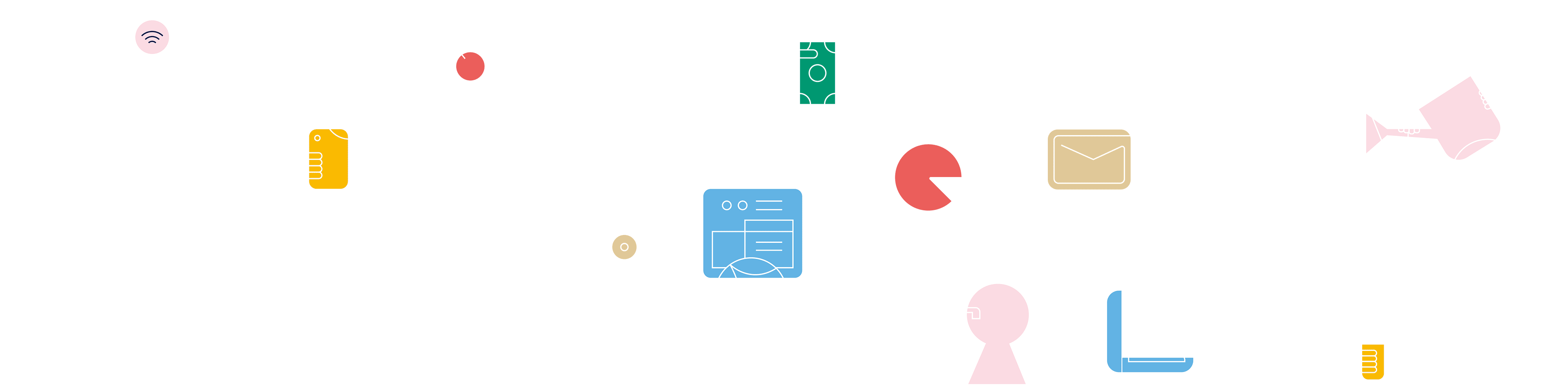 Människor som utför vardagssysslor i en bostadsrättsförening. Illustration.