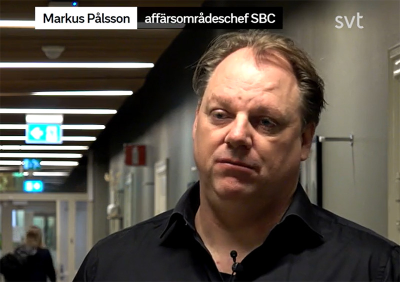 Markus Pålsson intervjuas i SVT
